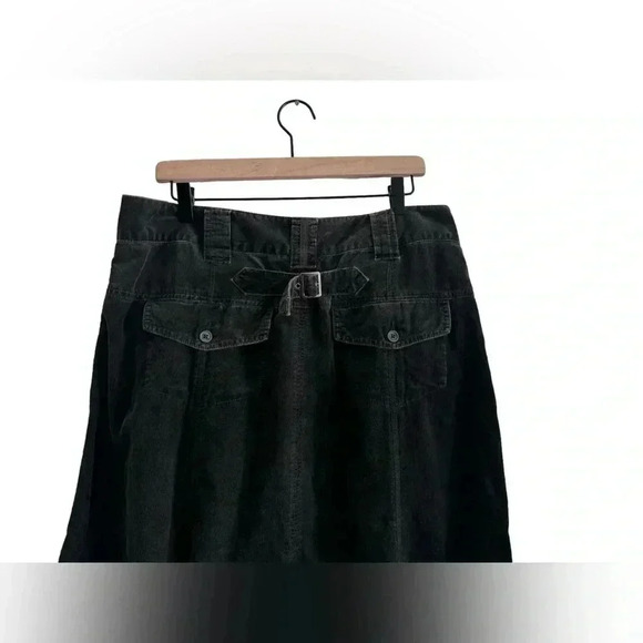 CAbi Style 263 Tailgate Party Charcoal Corduroy Boot Paneled A-Line Skirt 10 - Picture 4 of 14